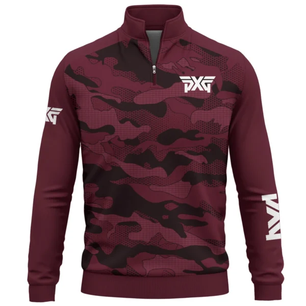 PXG Brand Exclusive Logo Quarter Zip Sweatshirt HOGO270525BR01PXG - Maroon