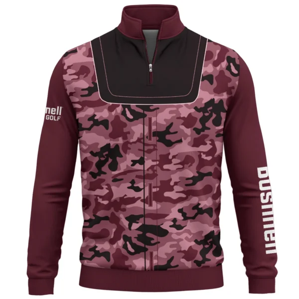 Bushnell Golf Brand Exclusive Logo All Over Print Quarter Zip Sweatshirt  HOGOF280525A01BUG - Maroon - Image 2