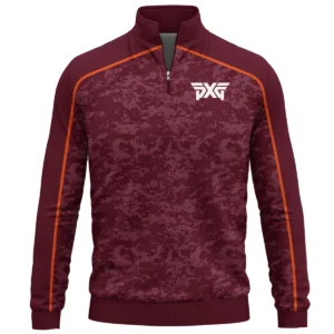 PXG Brand Exclusive Logo All Over Print Quarter Zip Sweatshirt HOGOF290525A01PXG - Maroon