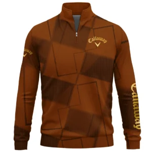 Callaway Brand Exclusive Logo All Over Print Quarter Zip Sweatshirt HOGF030625A01CLW - Orange