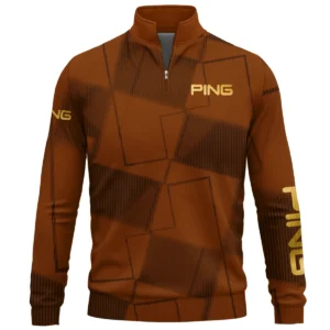 Ping Brand Exclusive Logo All Over Print Quarter Zip Sweatshirt HOGF030625A01PI - Orange