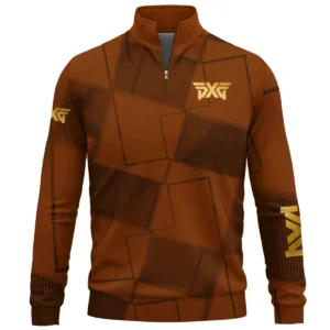 PXG Brand Exclusive Logo All Over Print Quarter Zip Sweatshirt HOGF030625A01PXG - Orange