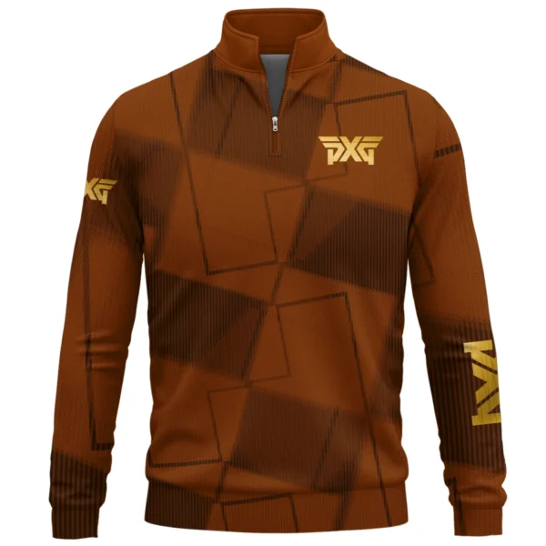 PXG Brand Exclusive Logo All Over Print Quarter Zip Sweatshirt HOGF030625A01PXG - Orange