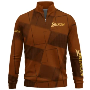 Srixon Brand Exclusive Logo All Over Print Quarter Zip Sweatshirt HOGF030625A01SR - Orange