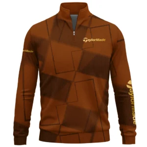 TaylorMade Brand Exclusive Logo All Over Print Quarter Zip Sweatshirt HOGF030625A01TM - Orange