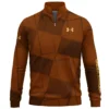 Under Armour Brand Exclusive Logo All Over Print Quarter Zip Sweatshirt HOGF030625A01UA - Orange