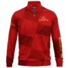 Cobra Golf Brand Exclusive Logo All Over Print Quarter Zip Sweatshirt HOGF030625A01CB - Red