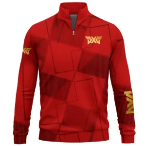 PXG Brand Exclusive Logo All Over Print Quarter Zip Sweatshirt HOGF030625A01PXG - Red