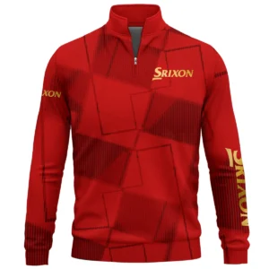 Srixon Brand Exclusive Logo All Over Print Quarter Zip Sweatshirt HOGF030625A01SR - Red