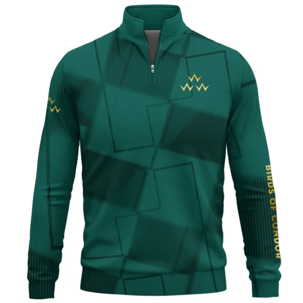 Birds of Condor Brand Exclusive Logo All Over Print Quarter Zip Sweatshirt HOGF030625A01BOC - Teal Green