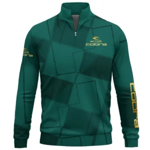 Cobra Golf Brand Exclusive Logo All Over Print Quarter Zip Sweatshirt HOGF030625A01CB - Teal Green