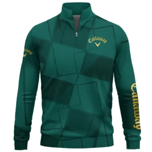 Callaway Brand Exclusive Logo All Over Print Quarter Zip Sweatshirt HOGF030625A01CLW - Teal Green