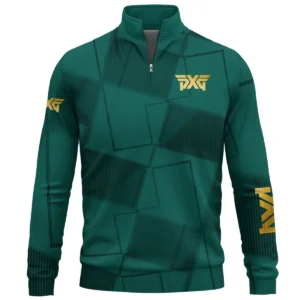 PXG Brand Exclusive Logo All Over Print Quarter Zip Sweatshirt HOGF030625A01PXG - Teal Green