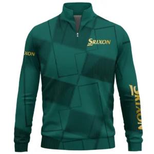 Srixon Brand Exclusive Logo All Over Print Quarter Zip Sweatshirt HOGF030625A01SR - Teal Green