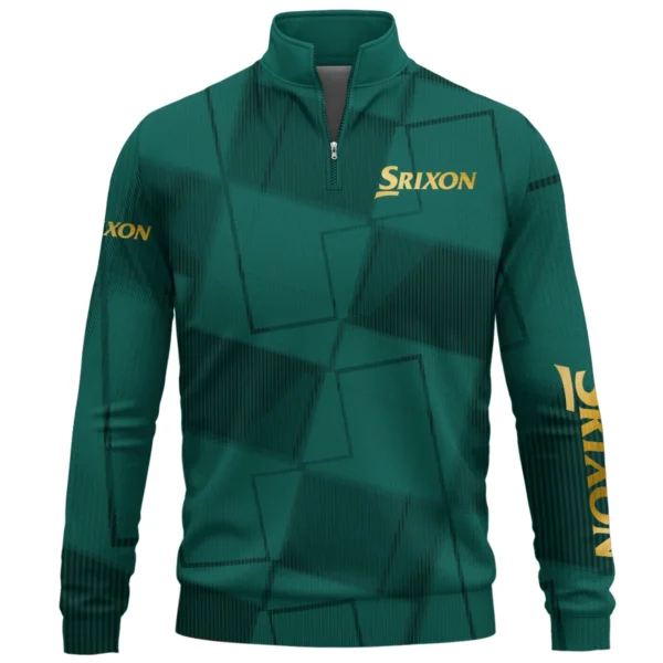 Srixon Brand Exclusive Logo All Over Print Quarter Zip Sweatshirt HOGF030625A01SR - Teal Green