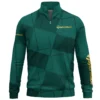 TaylorMade Brand Exclusive Logo All Over Print Quarter Zip Sweatshirt HOGF030625A01TM - Teal Green