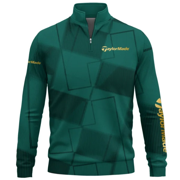 TaylorMade Brand Exclusive Logo All Over Print Quarter Zip Sweatshirt HOGF030625A01TM - Teal Green