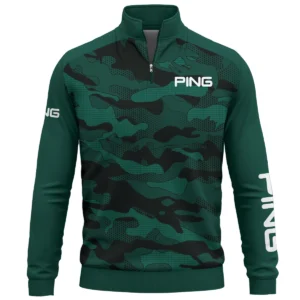 Ping Brand Exclusive Logo Quarter Zip Sweatshirt HOGO270525BR01PI - Teal Green