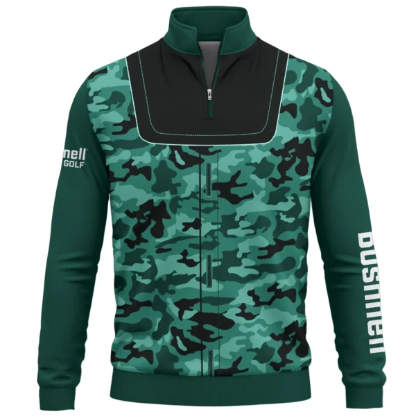 Bushnell Golf Brand Exclusive Logo All Over Print Quarter Zip Sweatshirt  HOGOF280525A01BUG - Teal Green - Image 2