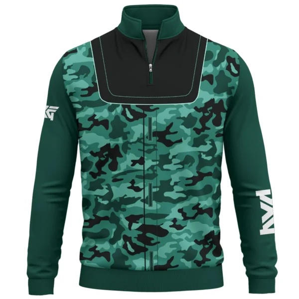 PXG Brand Exclusive Logo All Over Print Quarter Zip Sweatshirt  HOGOF280525A01PXG - Teal Green - Image 2