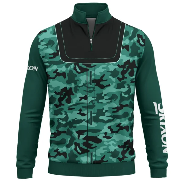 Srixon Brand Exclusive Logo All Over Print Quarter Zip Sweatshirt  HOGOF280525A01SR - Teal Green - Image 2