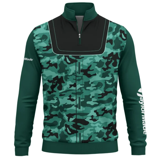 TaylorMade Brand Exclusive Logo All Over Print Quarter Zip Sweatshirt  HOGOF280525A01TM - Teal Green - Image 2