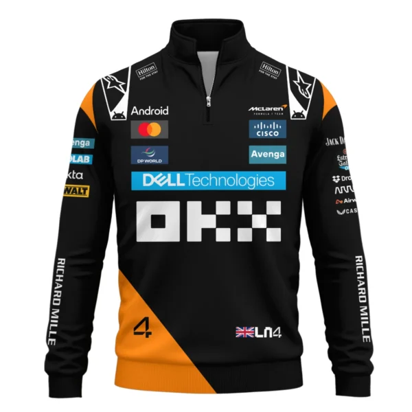 Lando Norris McLaren Formula One Exclusive Quarter-Zip Sweatshirt BLF1180525A2QZS - Image 2