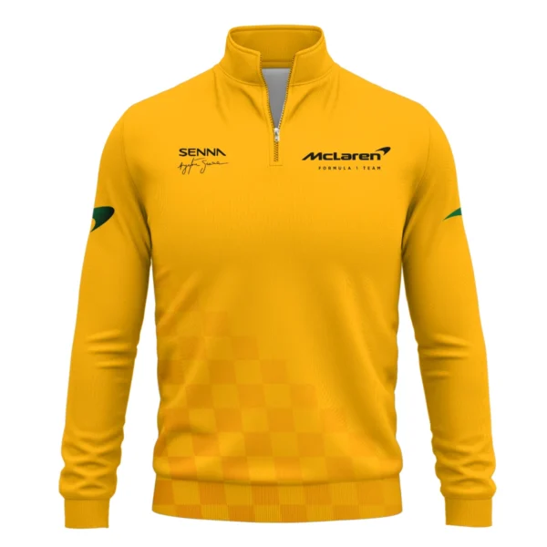 Forever Senna McLaren Formula One Exclusive Quarter-Zip Sweatshirt BLF1190525A3QZS - Image 2