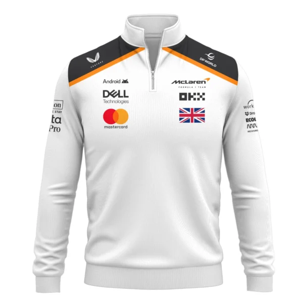 Lando Norris LN4 McLaren F1 Exclusive Quarter-Zip Sweatshirt BLF19625A1QZS - Image 2