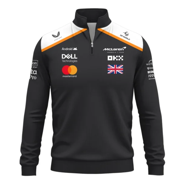Lando Norris LN4 McLaren F1 Exclusive Quarter-Zip Sweatshirt BLF19625A2QZS - Image 2