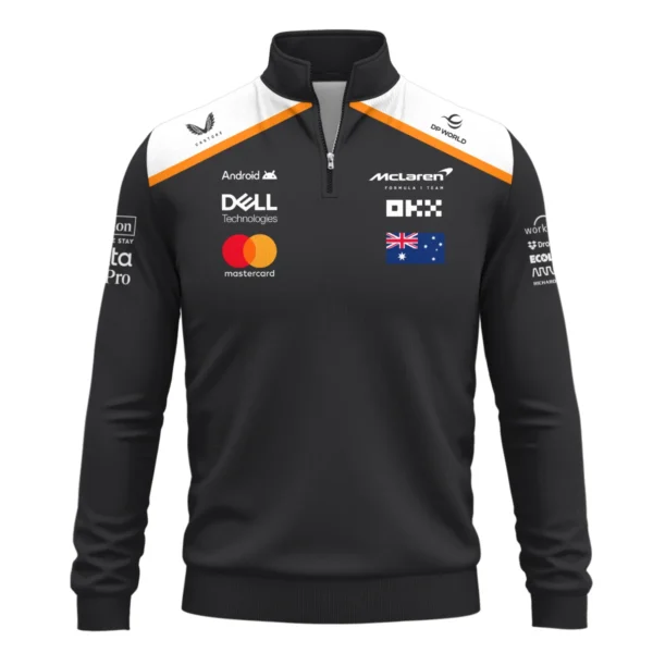 Oscar Piastri OP81 McLaren F1 Exclusive Quarter-Zip Sweatshirt BLF19625A4QZS - Image 2