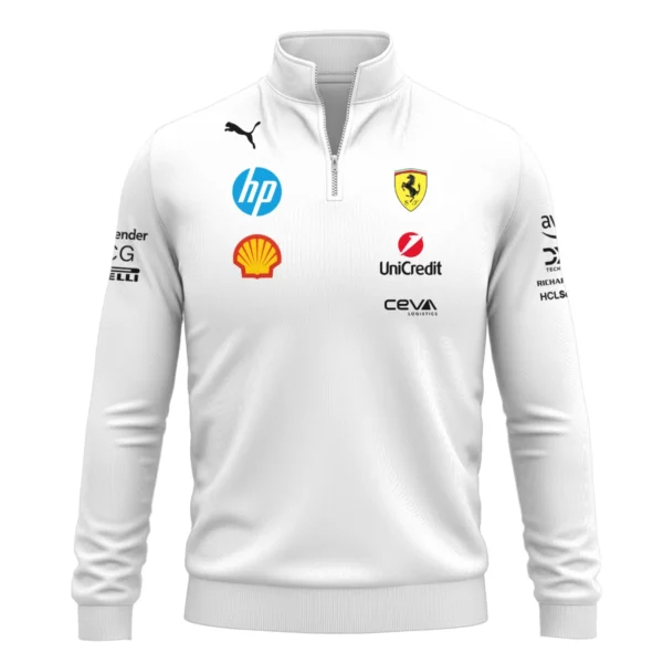 2025 Scuderia Ferrari F1 Special Edition Quarter-Zip Sweatshirt BLFRR4625A2QZS - Image 2