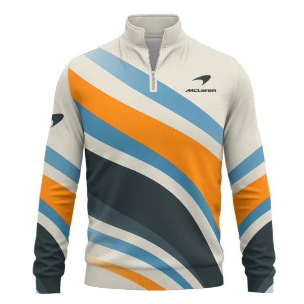 Waves Pattern McLaren F1 Exclusive Quarter-Zip Sweatshirt BLMCL1625A2QZS - Image 2