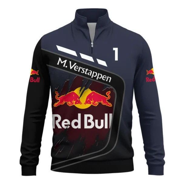 Max Verstappen Red Bull Racing F1 Exclusive Quarter-Zip Sweatshirt BLRBR20525A3QZS - Image 2