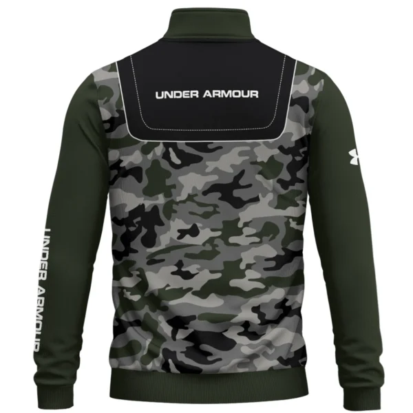 Under Armour Brand Exclusive Logo All Over Print Quarter Zip Sweatshirt  HOGOF280525A01UA - Army Green - Image 3