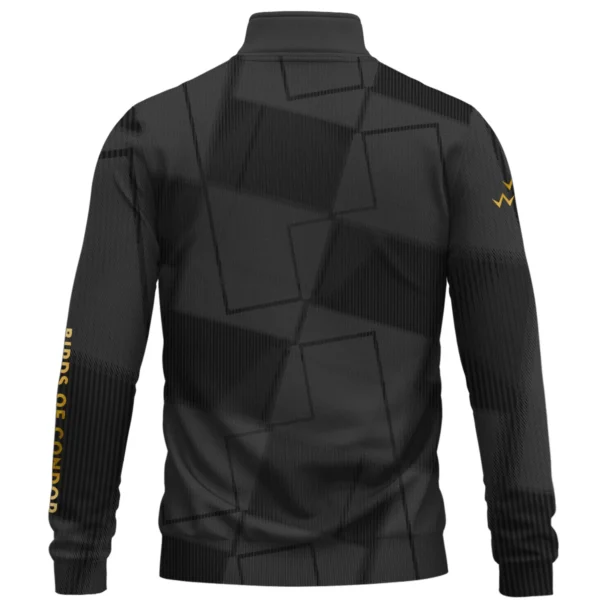 Birds of Condor Brand Exclusive Logo All Over Print Quarter Zip Sweatshirt HOGF030625A01BOC - Black - Image 2