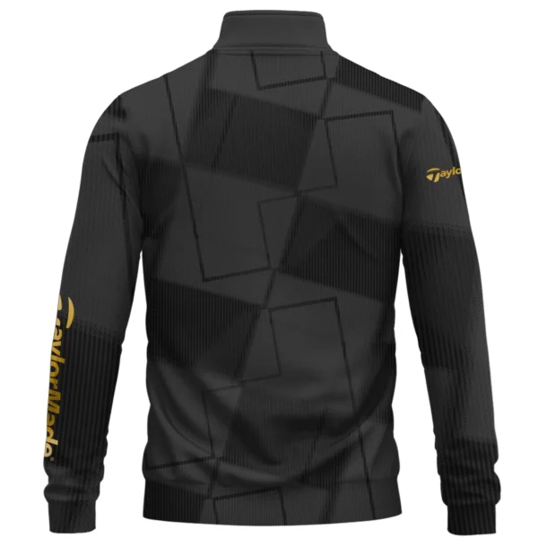 TaylorMade Brand Exclusive Logo All Over Print Quarter Zip Sweatshirt HOGF030625A01TM - Black - Image 2