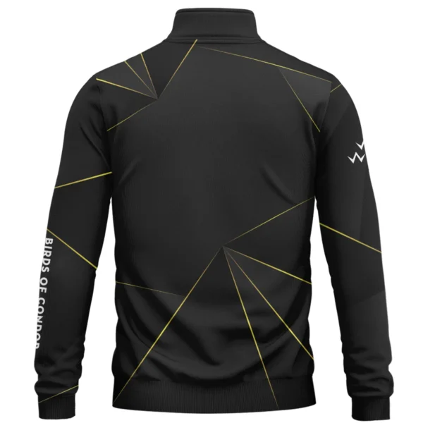 Birds of Condor Brand Exclusive Logo All Over Print Quarter Zip Sweatshirt HOGF310525A01BOC - Black - Image 2