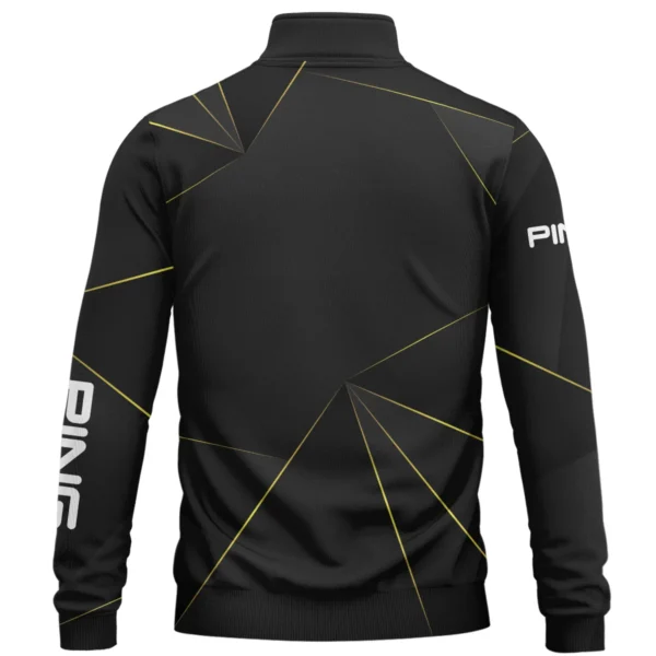 Ping Brand Exclusive Logo All Over Print Quarter Zip Sweatshirt HOGF310525A01PI - Black - Image 2