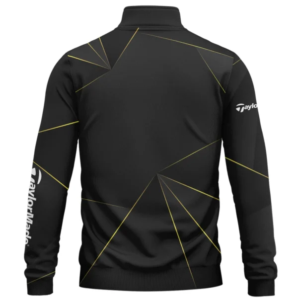 TaylorMade Brand Exclusive Logo All Over Print Quarter Zip Sweatshirt  HOGF310525A01TM - Black - Image 2