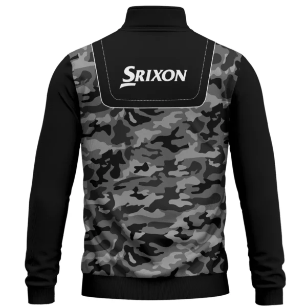 Srixon Brand Exclusive Logo All Over Print Quarter Zip Sweatshirt  HOGOF280525A01SR - Black - Image 3