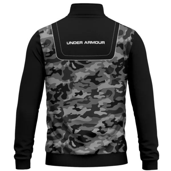 Under Armour Brand Exclusive Logo All Over Print Quarter Zip Sweatshirt  HOGOF280525A01UA - Black - Image 3