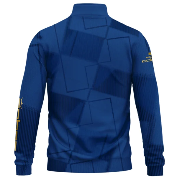 Cobra Golf Brand Exclusive Logo All Over Print Quarter Zip Sweatshirt HOGF030625A01CB - Blue - Image 2