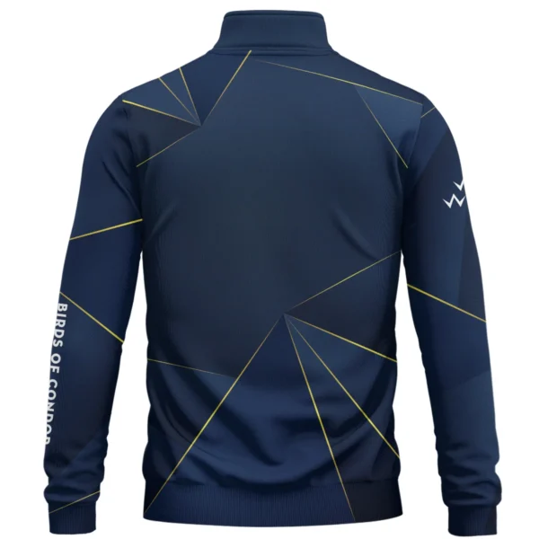Birds of Condor Brand Exclusive Logo All Over Print Quarter Zip Sweatshirt HOGF310525A01BOC - Blue - Image 2