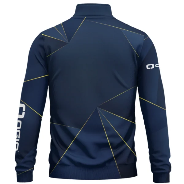 Ogio Brand Exclusive Logo All Over Print Quarter Zip Sweatshirt HOGF310525A01OG - Blue - Image 2