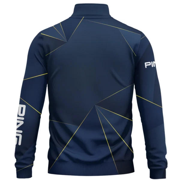 Ping Brand Exclusive Logo All Over Print Quarter Zip Sweatshirt HOGF310525A01PI - Blue - Image 2