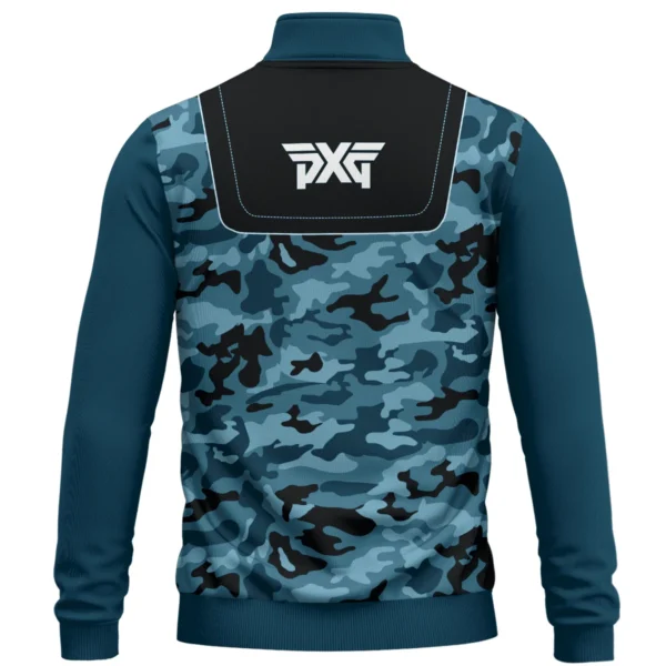 PXG Brand Exclusive Logo All Over Print Quarter Zip Sweatshirt  HOGOF280525A01PXG - Blue - Image 3