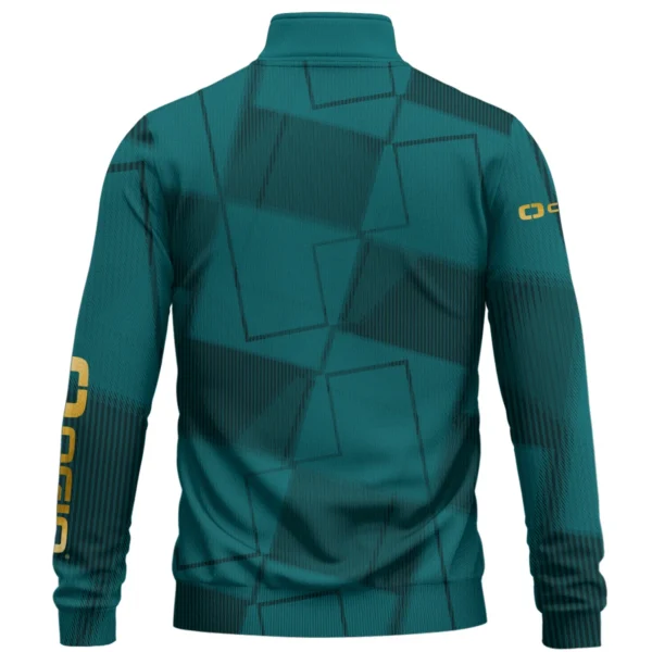 Ogio Brand Exclusive Logo All Over Print Quarter Zip Sweatshirt HOGF030625A01OG - Cyan - Image 2