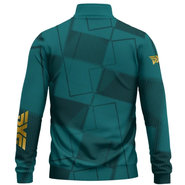 PXG Brand Exclusive Logo All Over Print Quarter Zip Sweatshirt HOGF030625A01PXG - Cyan - Image 2