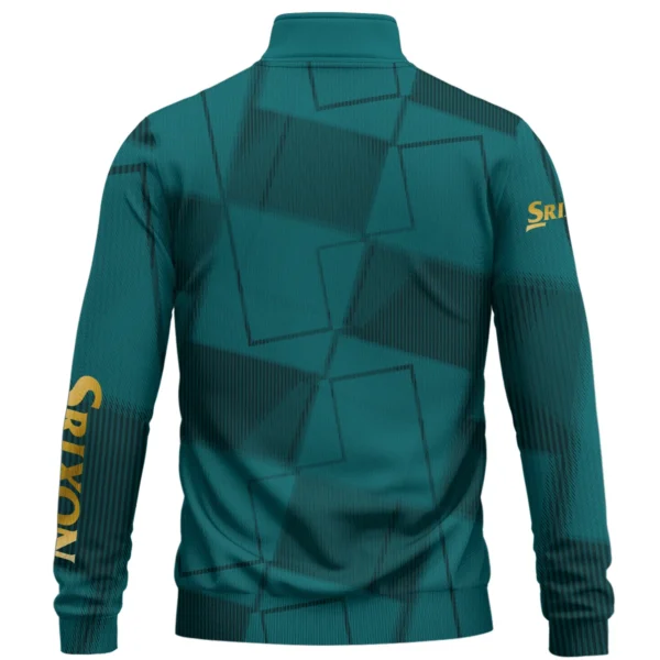 Srixon Brand Exclusive Logo All Over Print Quarter Zip Sweatshirt HOGF030625A01SR - Cyan - Image 2